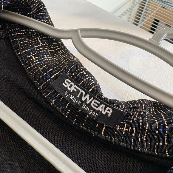 Vintage Softwear by Mark Singer Women's Abstract Print Button Up Blouse One Size - Picture 5 of 12